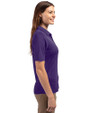 Side profile of a woman wearing a College Purple Cutter & Buck Virtue Eco Pique Recycled Womens Polo CLP PROS_HG 1