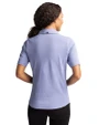 Back profile of a woman wearing a Hyacinth Cutter & Buck Virtue Eco Pique Recycled Womens Polo HYC PROB_HG 1