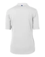 Mannequin back view of a White Cutter & Buck Virtue Eco Pique Recycled Womens Polo