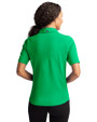 Back profile of a woman wearing a Kelly Green Cutter & Buck Virtue Eco Pique Recycled Womens Polo KG PROB_HG 1