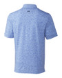Albany State University Golden Rams Cutter & Buck Advantage Tri-Blend Space Dye Mens Polo Tour Blue Mannequin Back