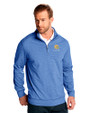 Albany State University Golden Rams Cutter & Buck Shoreline Heathered Quarter Zip Mens Pullover Tour Blue Heather Front