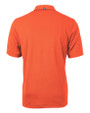 Mannequin back view of a College Orange Cutter & Buck Virtue Eco Pique Recycled Mens Big and Tall Polo