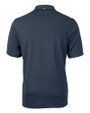 Mannequin back view of a Navy Blue Cutter & Buck Virtue Eco Pique Recycled Mens Big and Tall Polo