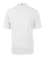 Mannequin back view of a White Cutter & Buck Virtue Eco Pique Recycled Mens Big and Tall Polo