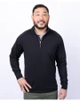 Cutter & Buck Adapt Eco Knit Stretch Recycled Mens Quarter Zip Pullover BL PRO_HG 1