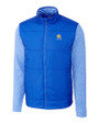 Albany State University Golden Rams Cutter & Buck Stealth Hybrid Quilted Mens Big and Tall Full Zip Windbreaker Jacket Chelan Blue Mannequin