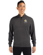 Albany State University Golden Rams Cutter & Buck Lakemont Tri-Blend Mens Big and Tall Quarter Zip Pullover Sweater Charcoal Heather Front