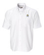Albany State University Golden Rams Cutter & Buck Epic Easy Care Nailshead Mens Big and Tall Short Sleeve Dress Shirt White Mannequin