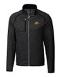 Bowie State Bulldogs Cutter & Buck Mainsail Sweater-Knit Mens Full Zip Jacket Charcoal Heather Mannequin
