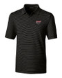 Clark Atlanta Panthers Cutter & Buck Forge Pencil Stripe Stretch Mens Polo Black Mannequin