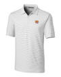Bethune-Cookman Wildcats Cutter & Buck Forge Pencil Stripe Stretch Mens Polo White Mannequin