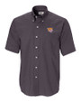 Bethune-Cookman Wildcats Cutter & Buck Epic Easy Care Nailshead Mens Short Sleeve Dress Shirt Black Mannequin