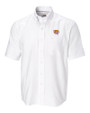 Bethune-Cookman Wildcats Cutter & Buck Epic Easy Care Nailshead Mens Short Sleeve Dress Shirt White Mannequin