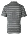 Clark Atlanta Panthers Cutter & Buck Forge Epic Confidence Recycled Heathered Stripe Stretch Mens Polo Black Mannequin Back