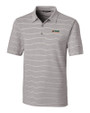 Florida A&M Rattlers Cutter & Buck Forge Epic Confidence Recycled Heathered Stripe Stretch Mens Polo Polished Medium Gray Mannequin