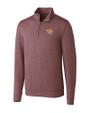 Bethune-Cookman Wildcats Cutter & Buck Shoreline Heathered Quarter Zip Mens Pullover Bordeaux Heather Mannequin