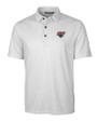 Clark Atlanta Panthers Cutter & Buck Pike Double Dot Print Stretch Mens Polo Charcoal Mannequin