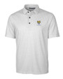 Fort Valley State Wildcats Cutter & Buck Pike Double Dot Print Stretch Mens Polo Charcoal Mannequin