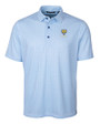 Fort Valley State Wildcats Cutter & Buck Pike Double Dot Print Stretch Mens Polo Tour Blue Mannequin