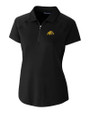 Bowie State Bulldogs Cutter & Buck Forge Stretch Womens Short Sleeve Polo Black Mannequin