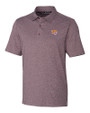 Bethune-Cookman Wildcats Cutter & Buck Forge Heathered Stretch Mens Polo Bordeaux Heather Mannequin