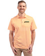 Florida A&M Rattlers Cutter & Buck Virtue Eco Pique Stripe Recycled Mens Polo Orange Burst Front