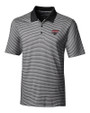 Clark Atlanta Panthers Cutter & Buck Forge Tonal Stripe Stretch Mens Big and Tall Polo Black Mannequin