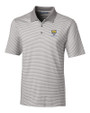 Fort Valley State Wildcats Cutter & Buck Forge Tonal Stripe Stretch Mens Big and Tall Polo Polished Medium Gray Mannequin