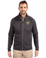 Fort Valley State Wildcats Cutter & Buck Mainsail Sweater-Knit Mens Full Zip Jacket Charcoal Heather Front