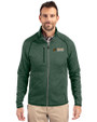 Florida A&M Rattlers Cutter & Buck Mainsail Sweater-Knit Mens Full Zip Jacket Hunter Heather Front