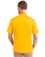 Fort Valley State Wildcats Cutter & Buck Prospect Eco Textured Stretch Recycled Mens Short Sleeve Polo College Gold Back