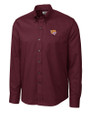 Bethune-Cookman Wildcats Cutter & Buck Epic Easy Care Nailshead Mens Long Sleeve Dress Shirt Bordeaux Mannequin