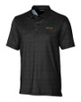 Florida A&M Rattlers Cutter & Buck Pike Micro Floral Print Stretch Mens Polo Black Mannequin