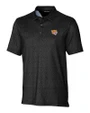Bethune-Cookman Wildcats Cutter & Buck Pike Micro Floral Print Stretch Mens Polo Black Mannequin