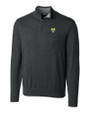 Fort Valley State Wildcats Cutter & Buck Lakemont Tri-Blend Mens Big and Tall Quarter Zip Pullover Sweater Charcoal Heather Mannequin