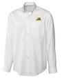 Bowie State Bulldogs Cutter & Buck Epic Easy Care Fine Twill Mens Big and Tall Dress Shirt White Mannequin