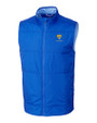 Fort Valley State Wildcats Cutter & Buck Stealth Hybrid Quilted Mens Windbreaker Vest Chelan Blue Mannequin