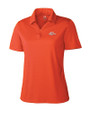 Pepperdine Waves Cutter & Buck Genre Textured Solid Womens Polo College Orange Mannequin