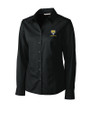 Fort Valley State Wildcats Cutter & Buck Epic Easy Care Fine Twill Womens Long Sleeve Dress Shirt Black Mannequin