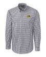Bowie State Bulldogs Cutter & Buck Easy Care Stretch Gingham Mens Long Sleeve Dress Shirt Charcoal Mannequin