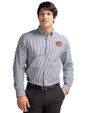 Bethune-Cookman Wildcats Cutter & Buck Easy Care Stretch Gingham Mens Long Sleeve Dress Shirt Charcoal Front
