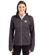 Southern University Jaguars Cutter & Buck Mainsail Full Zip Hooded Womens Jacket Charcoal Heather Front