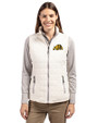 Bowie State Bulldogs Cutter & Buck Rainier PrimaLoft® Womens Eco Insulated Full Zip Puffer Vest Coconut Front