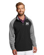 Morehouse Maroon Tigers Cutter & Buck Response Lightweight Hybrid Quarter Zip Mens Pullover Windbreaker Black Front