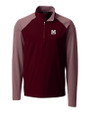 Morehouse Maroon Tigers Cutter & Buck Response Lightweight Hybrid Quarter Zip Mens Pullover Windbreaker Bordeaux Mannequin
