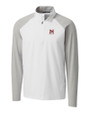 Morehouse Maroon Tigers Cutter & Buck Response Lightweight Hybrid Quarter Zip Mens Pullover Windbreaker White Mannequin