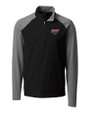 Clark Atlanta Panthers Cutter & Buck Response Lightweight Hybrid Quarter Zip Mens Pullover Windbreaker Black Mannequin