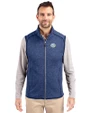 Southern University Jaguars Cutter & Buck Mainsail Sweater-Knit Mens Full Zip Vest Tour Blue Heather Front