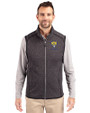 Fort Valley State Wildcats Cutter & Buck Mainsail Sweater-Knit Mens Full Zip Vest Charcoal Heather Front